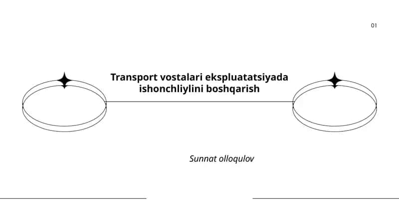 Transport vostalari ekspluatatsiyada ishonchliylini boshqarish 1
