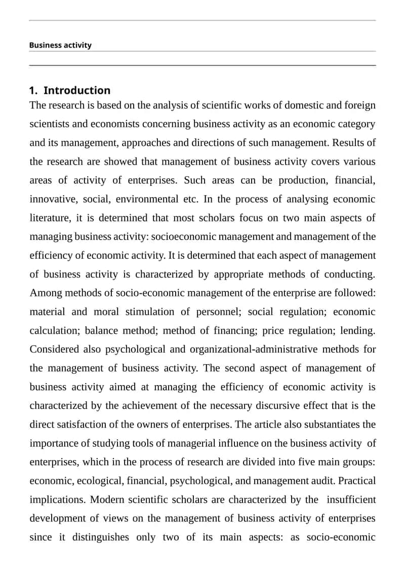 Business activity 1