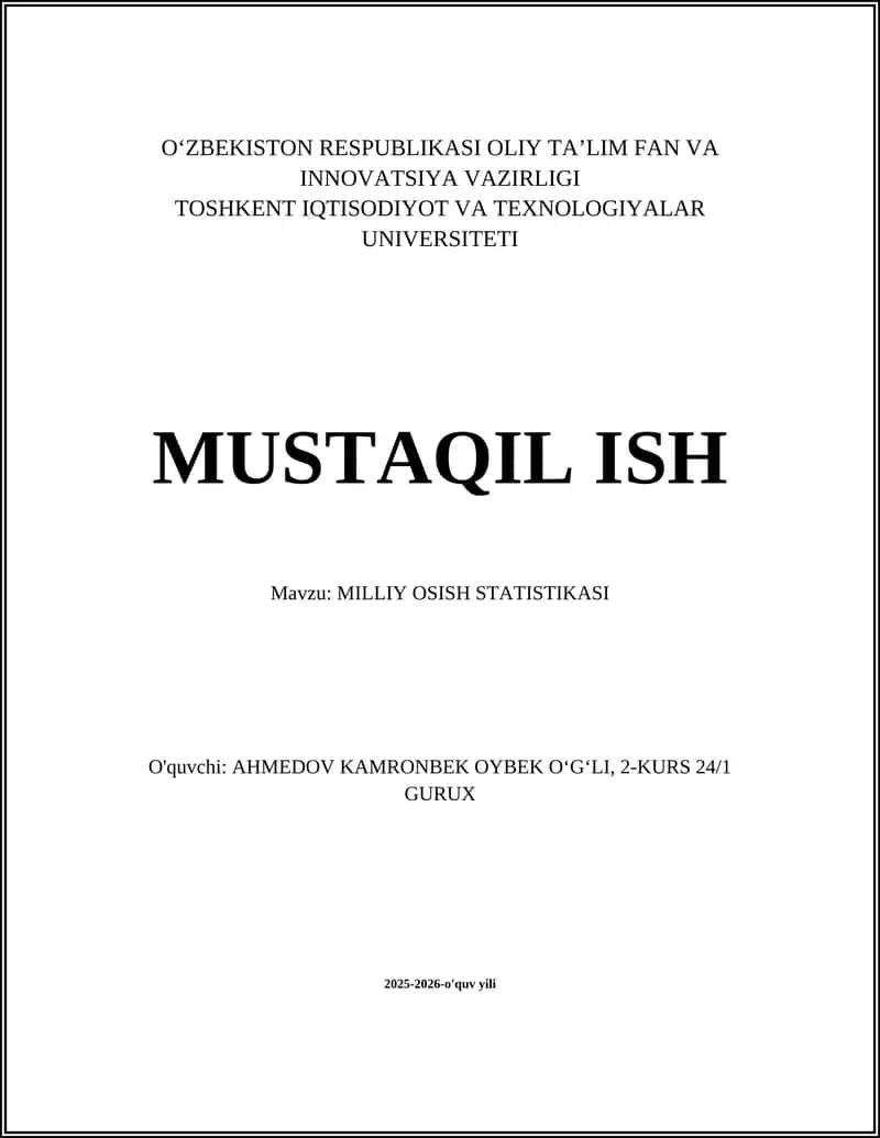 MILLIY OSISH STATISTIKASI 1