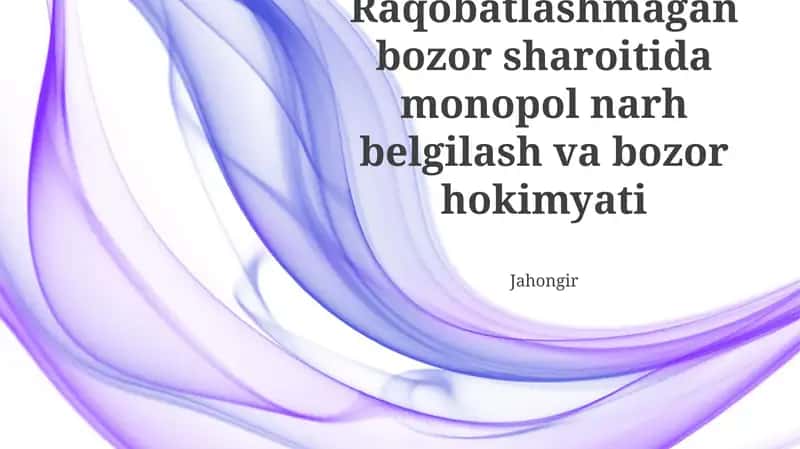 Monopolga qarshi ta'sirlar 1