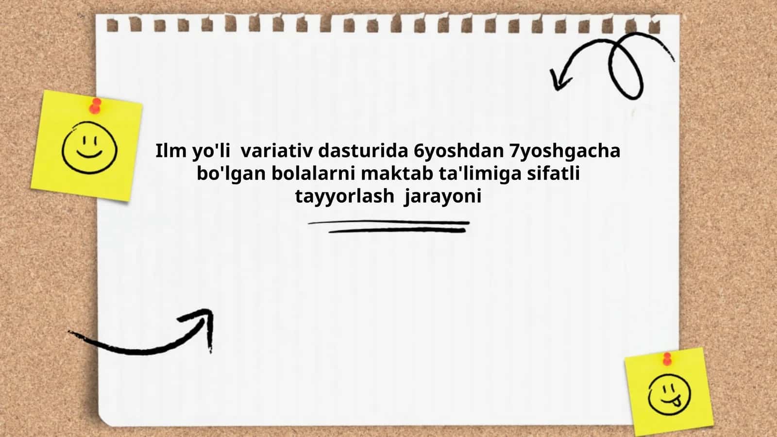 "Ilm yo'li " variativ dasturida 6yoshdan 7yoshgacha bo'lgan bolalarni maktab ta'limiga sifatli tayyorlash jarayoni 1