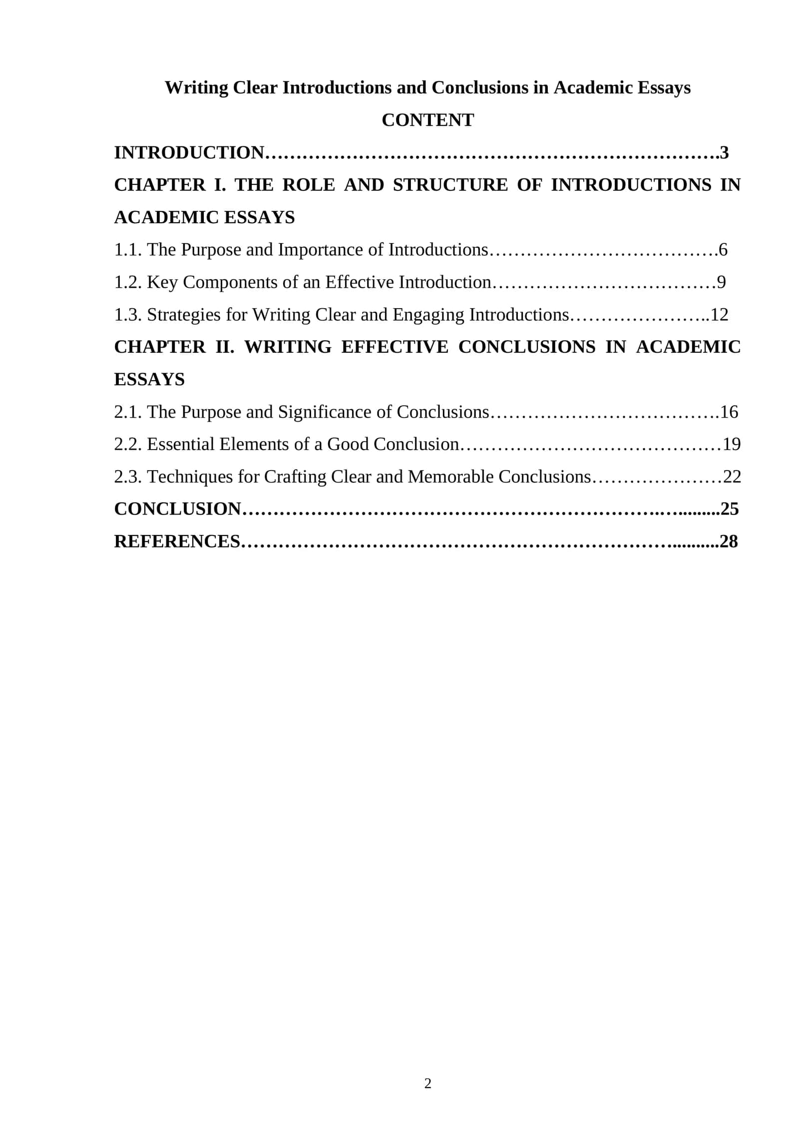 Writing Clear Introductions and Conclusions in Academic Essays 1