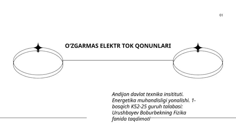 O‘ZGARMAS ELEKTR TOK QONUNLARI 1