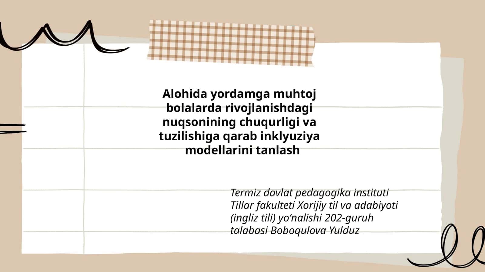 Inklyuziya modellarini tanlash 1