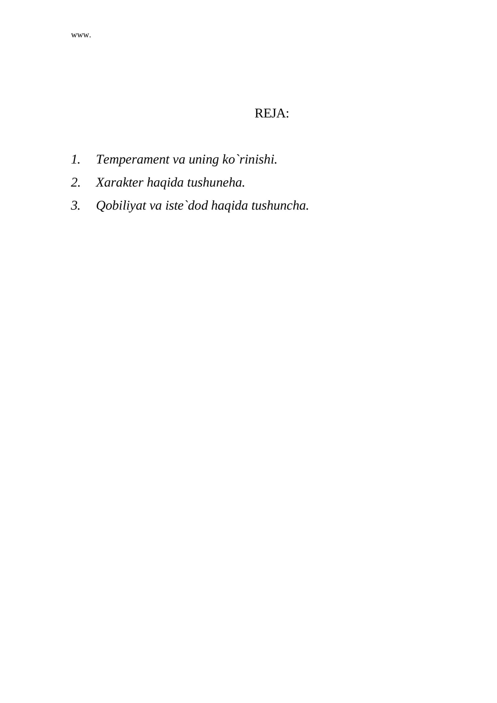 Temperament va uning ko`rinishi 1