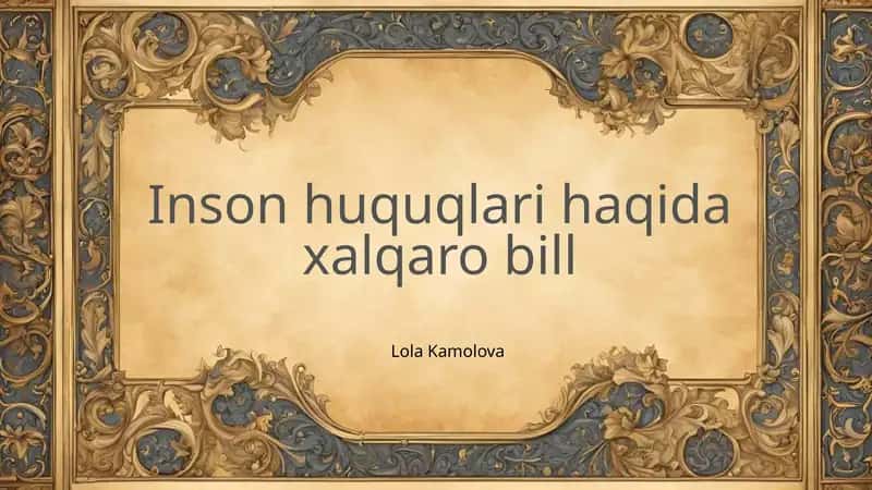Xalqaro inson huquqlari 1