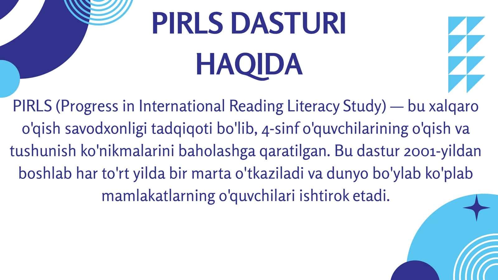 PIRLS DASTURI HAQIDA 1