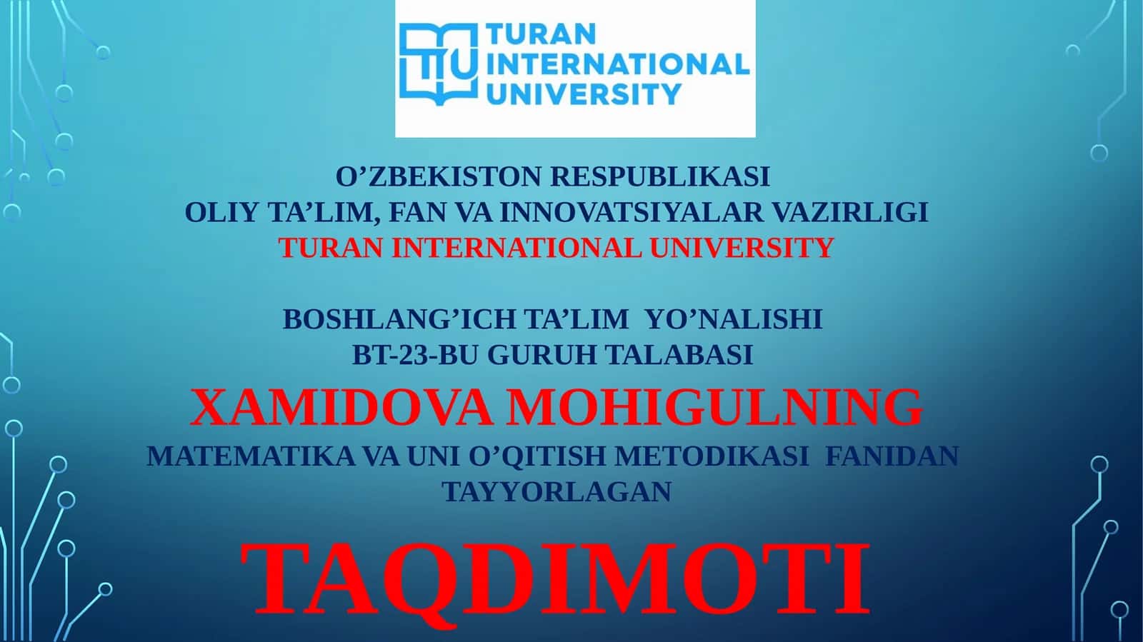 Miqdorlar orasidagi bog'lanish turlari va ularga oid misollar 1