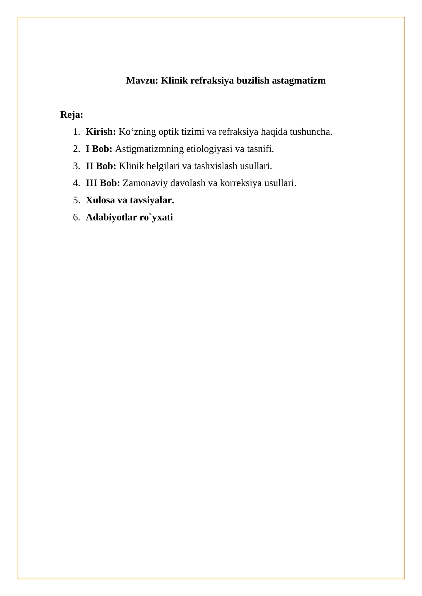 Klinik refraksiya buzilish astagmatizm 1