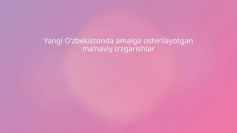 Ma'naviy taraqqiyot 1