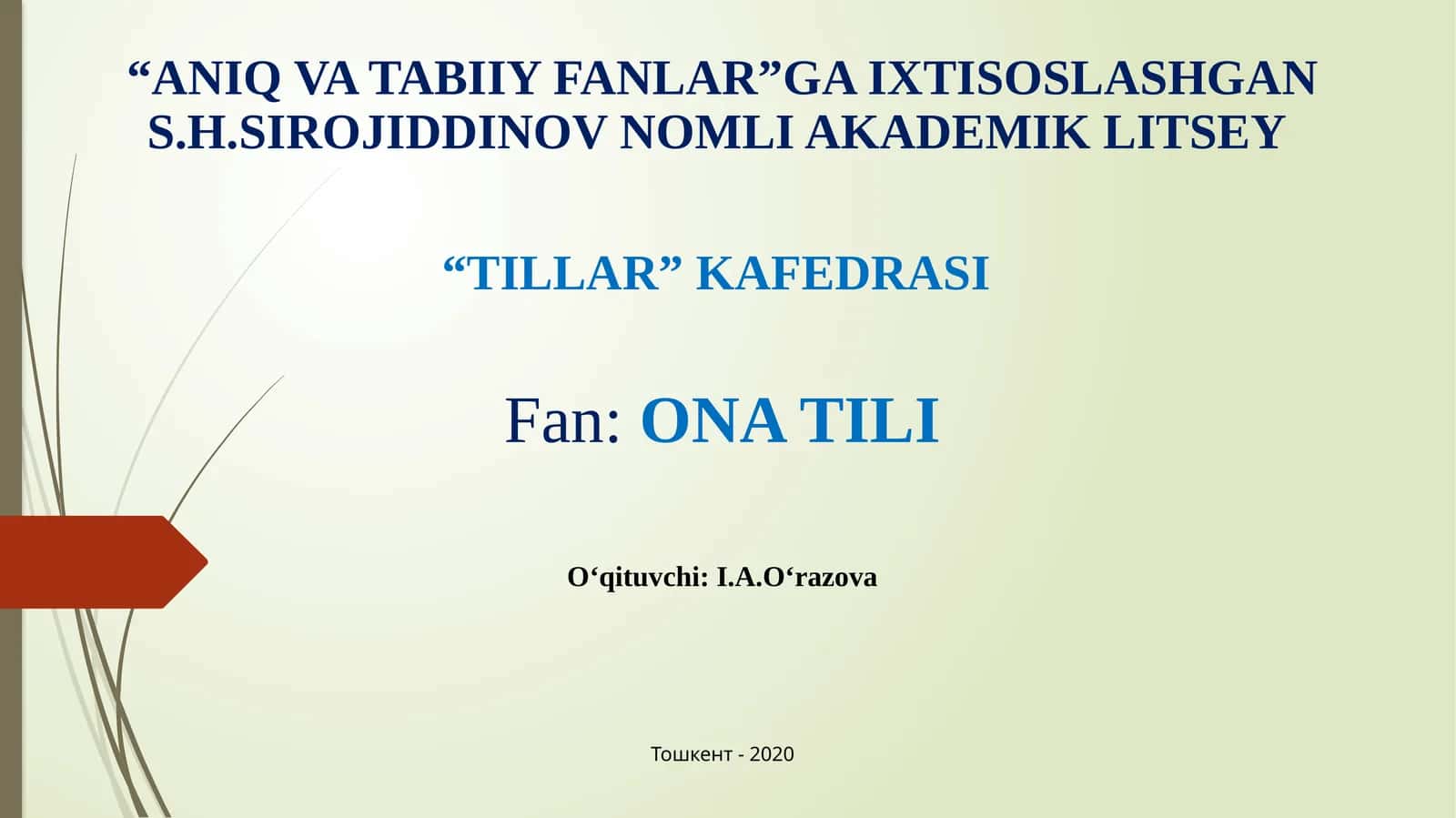 ANIQ VA TABIIY FANLAR 1
