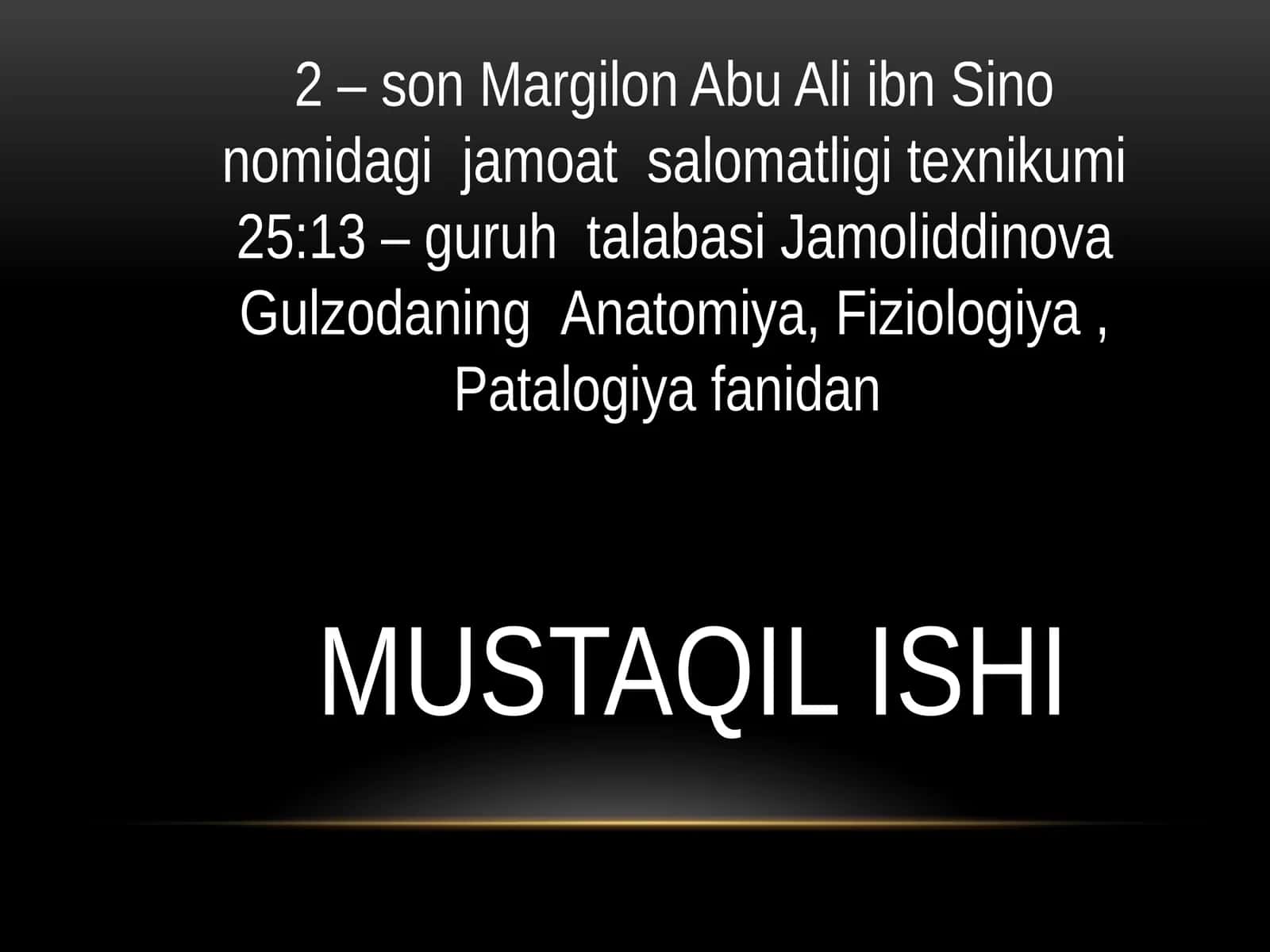 Abu Ali ibn Sino nomidagi jamoatsalomatligi texnikumi 1