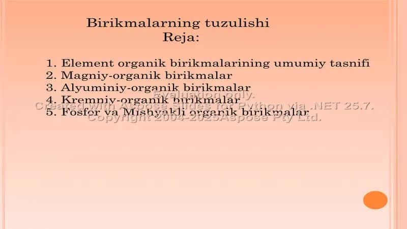 Birikmalarning tuzulishi 1