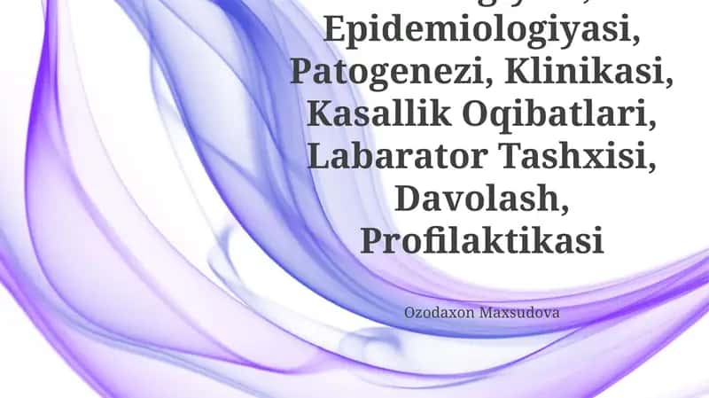 Virusli Diareyalar Etiologiyasi, Epidemiologiyasi, Patogenezi, Klinikasi, Kasallik Oqibatlari, Labarator Tashxisi, Davolash, Profilaktikasi 1