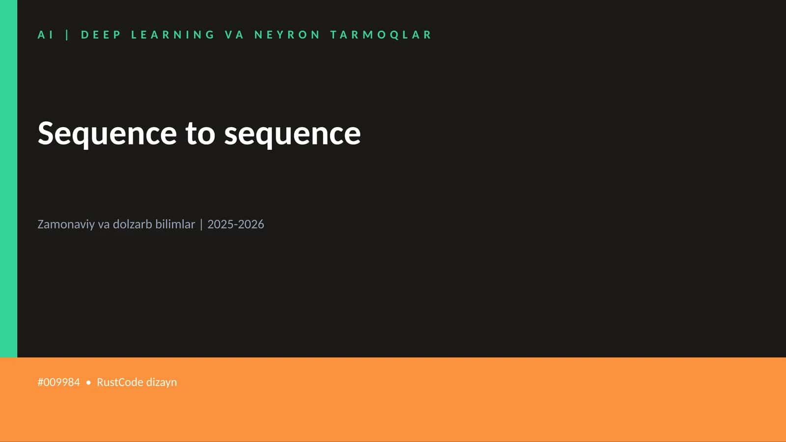 AI | DEEP LEARNING VA NEYRON TARMOQLAR 1