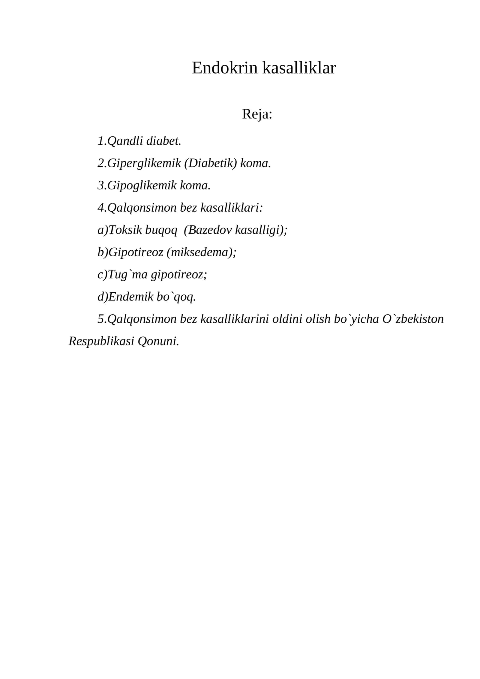 Еndokrin kasalliklar 1