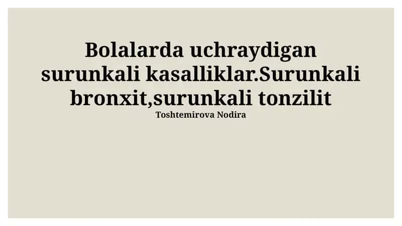 Surunkali bronxit va surunkali tonzillit: Sabablari, belgilari va diagnostikasi 1