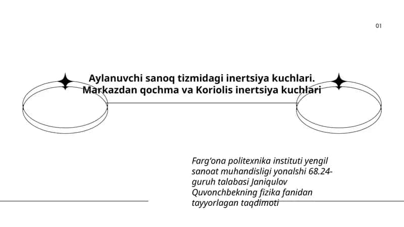 Aylanuvchi sanoq tizmidagi inertsiya kuchlari 1