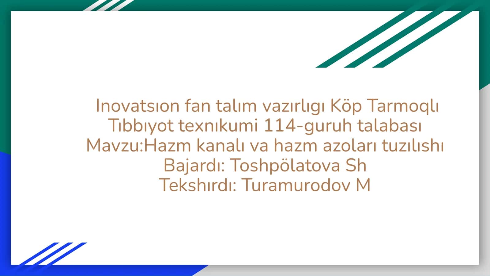 Ovqat hazm qilish tizimi 1