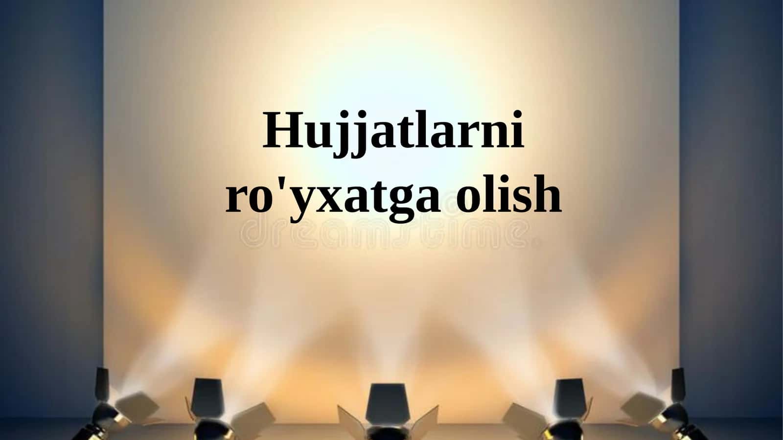 Hujjatlarni ro'yxatga olish 1