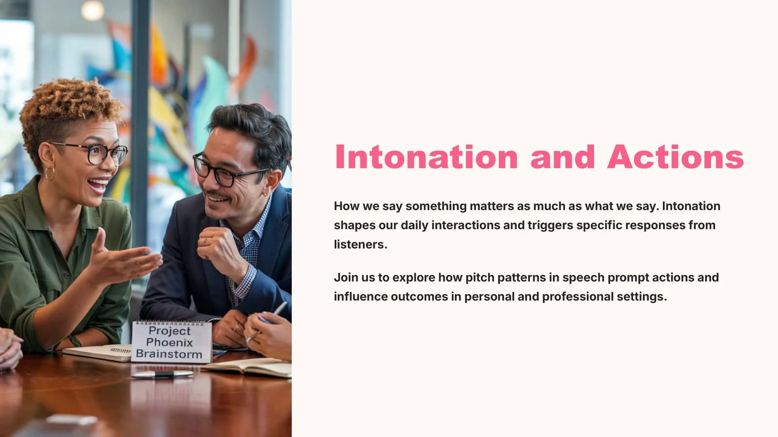 Intonation and Actions 1