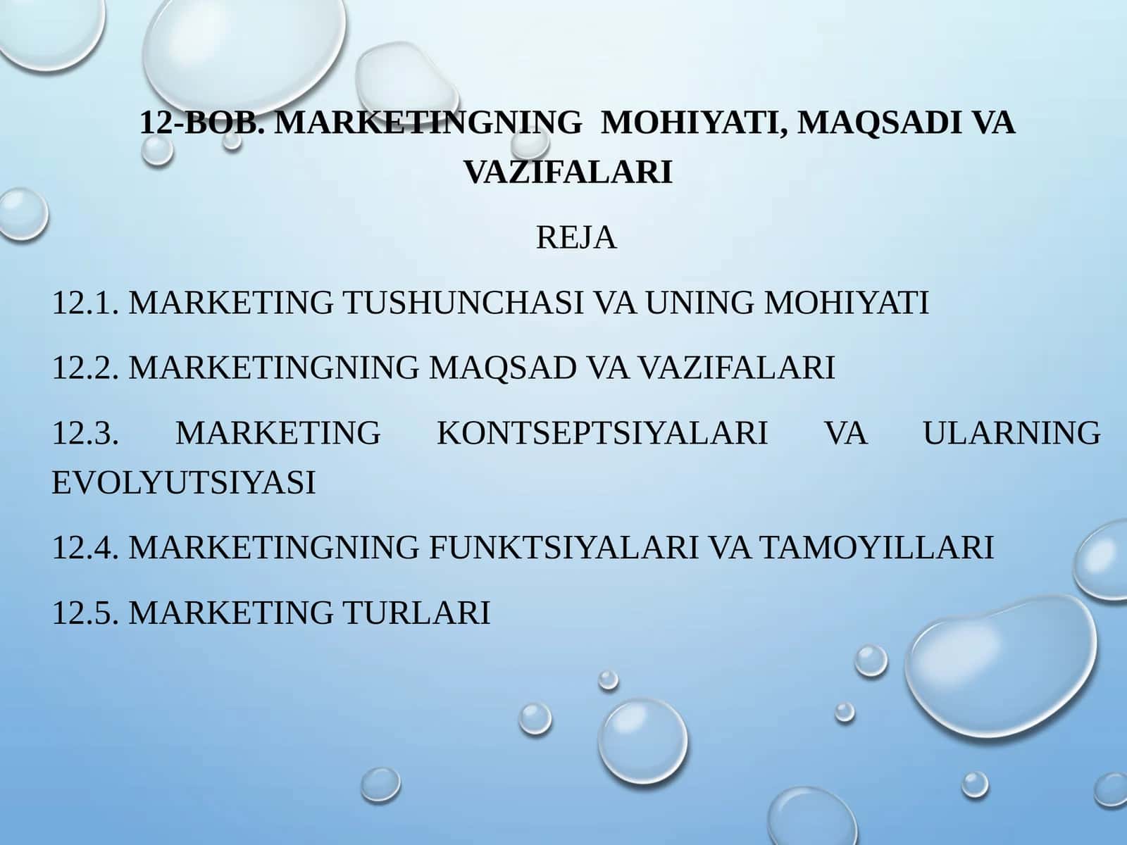 MARKETINGNING MOHIYATI, MAQSADI VA VAZIFALARI 1