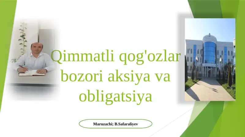 Qimmatliqog'ozlarbozorialsiyavaobligatsiyaturlari 1