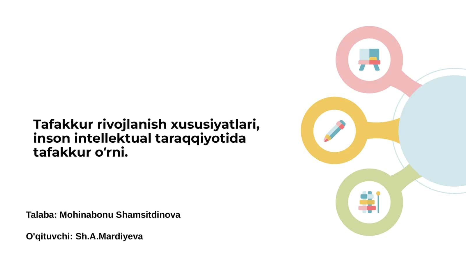 Tafakkur va rivojlanish 1
