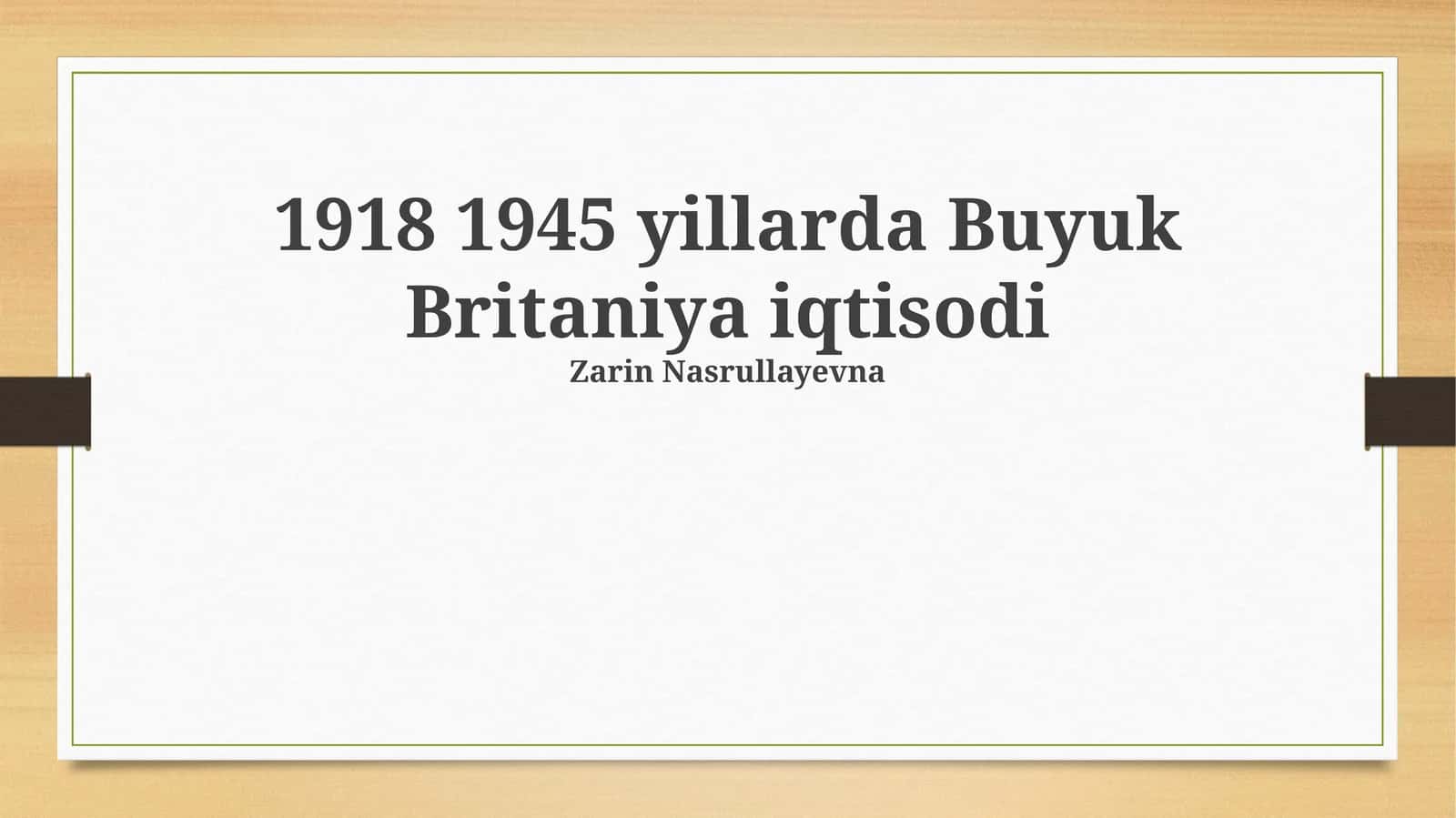 Birinchi va Ikkinchi Jahon Urushlari O'rtasidagi Iqtisodiy O'zgarishlar 1