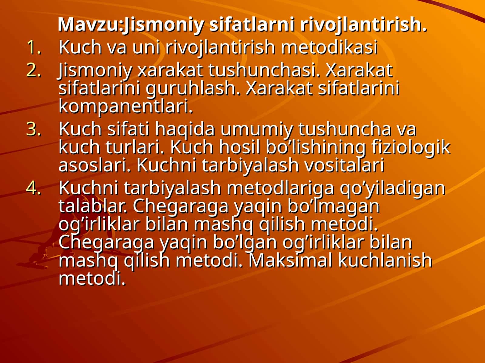 Jismоniy sifatlarni rivоjlantirish 1