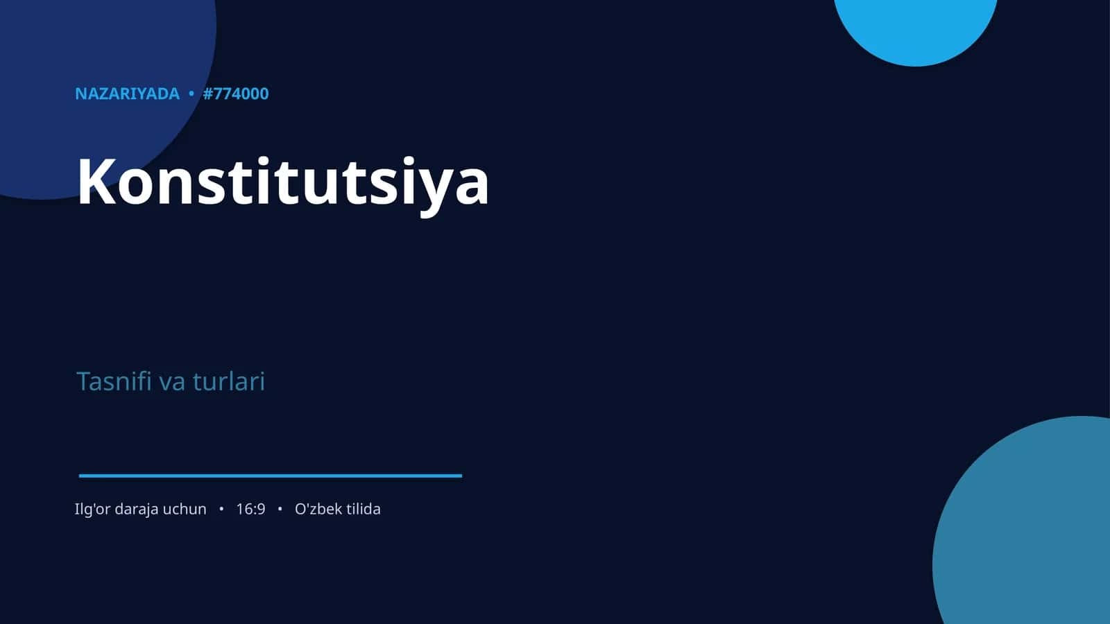 Konstitutsiya Ta'limi 1