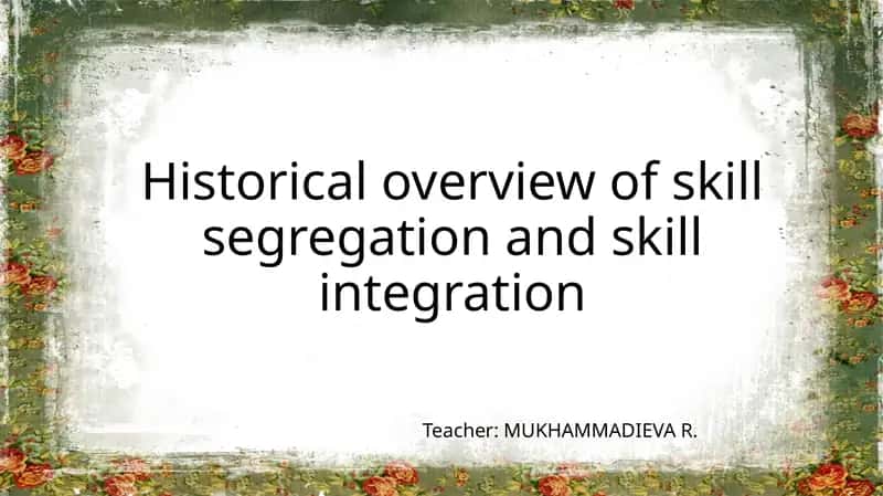 Segregation skill approach in teaching English 1