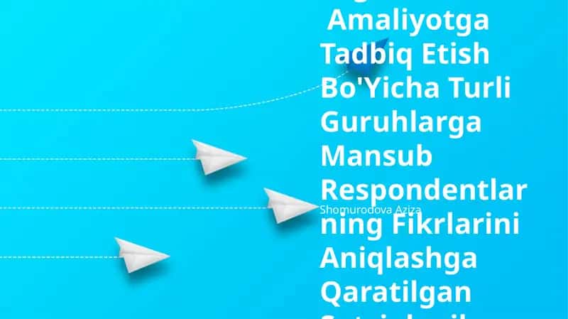 Integratsiyalashgan Ta'limni Amaliyotga Tadbiq Etish Bo'Yicha Turli Guruhlarga Mansub Respondentlarning Fikrlarini Aniqlashga Qaratilgan Sotsiologik Tadqiqotlar 1
