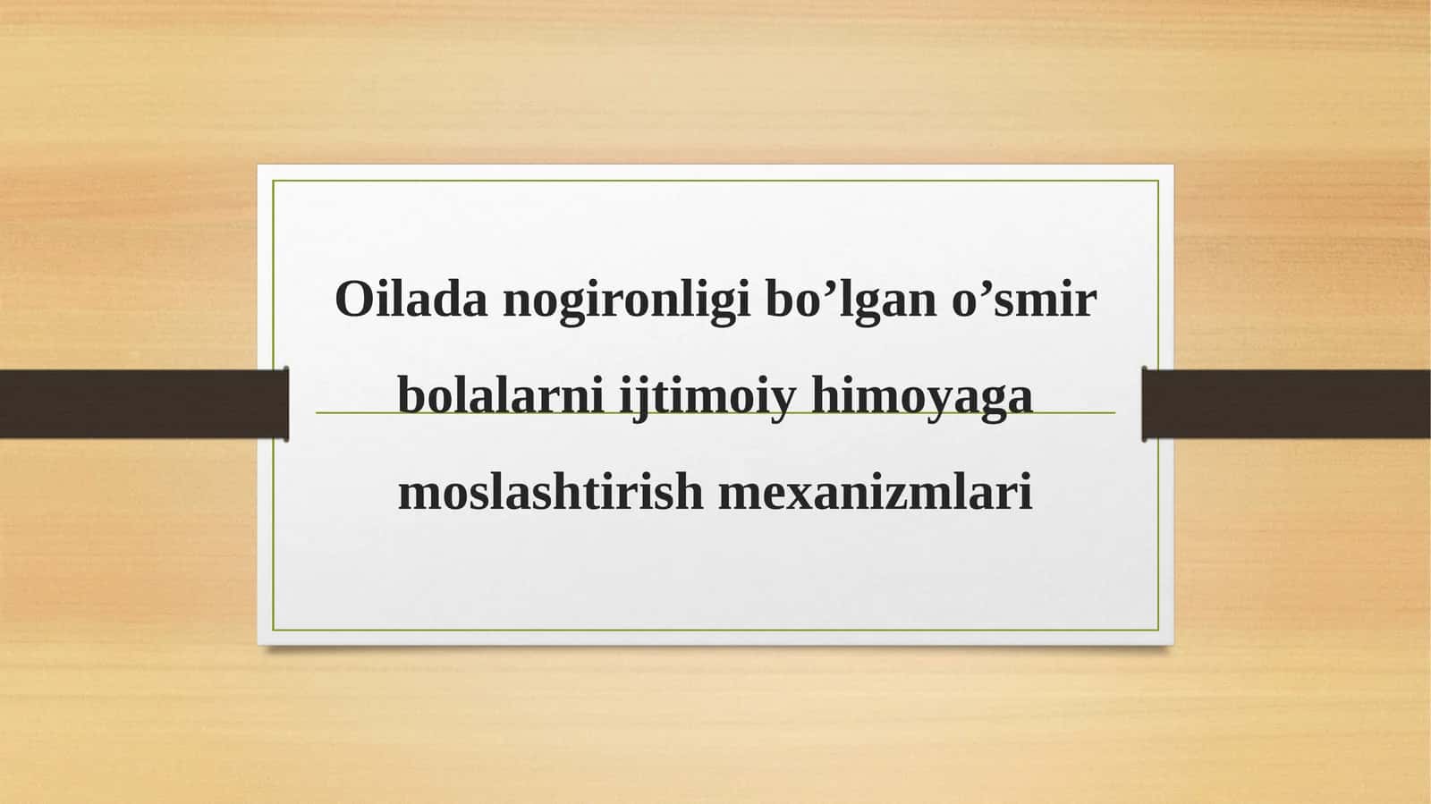Nogironlik sohasidagi davlat siyosati 1