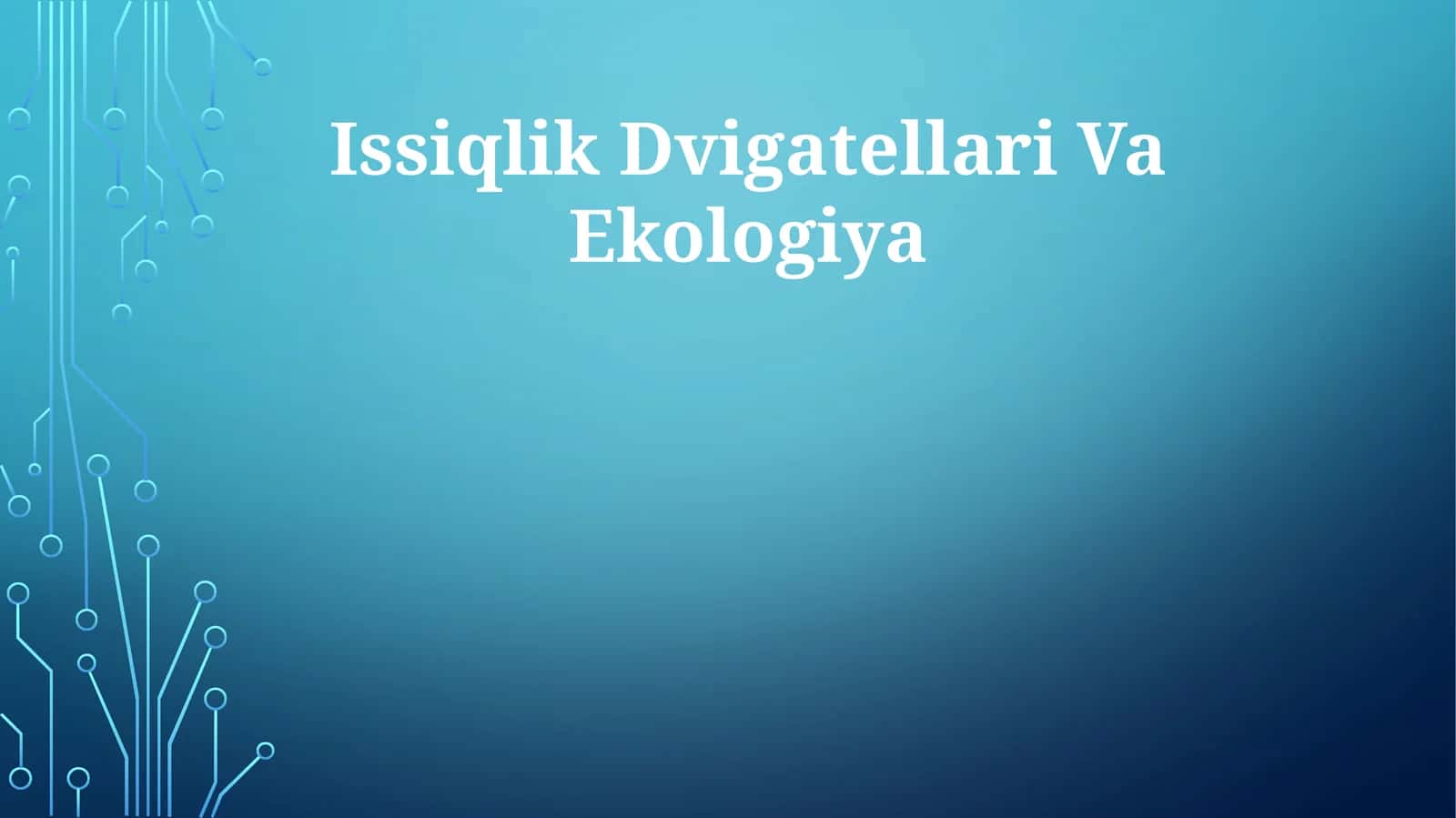 Issiqlik Dvigatellari Va Ekologiya 1