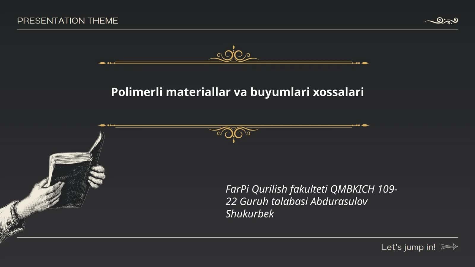 Polimerli materiallar va buyumlari xossalari 1