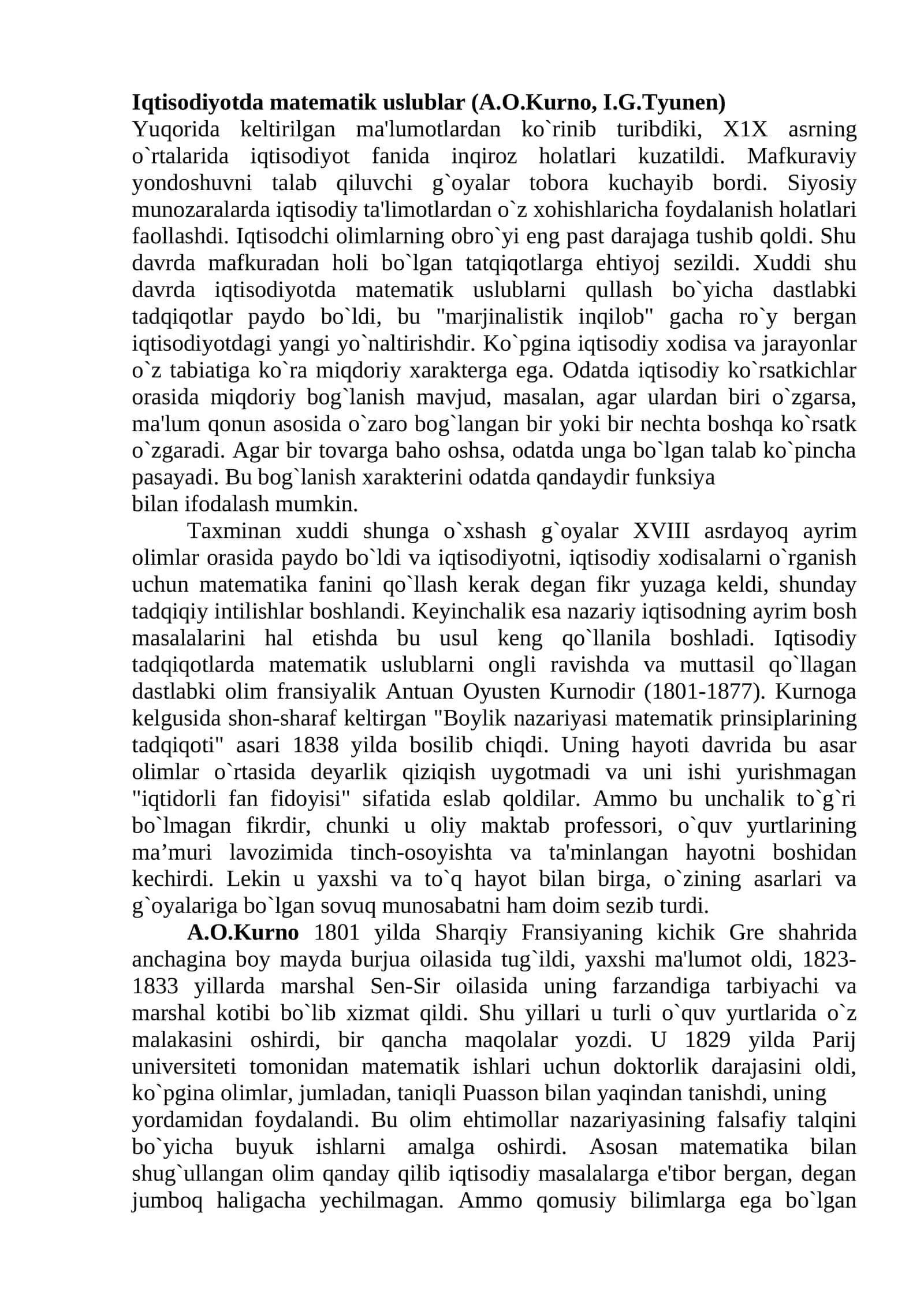 Iqtisodiyotda matematik uslublar 1