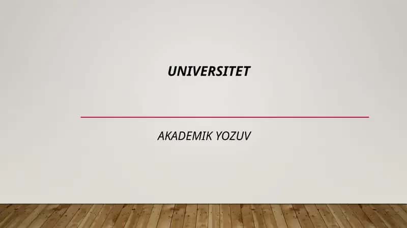 Akademik yozuv 1