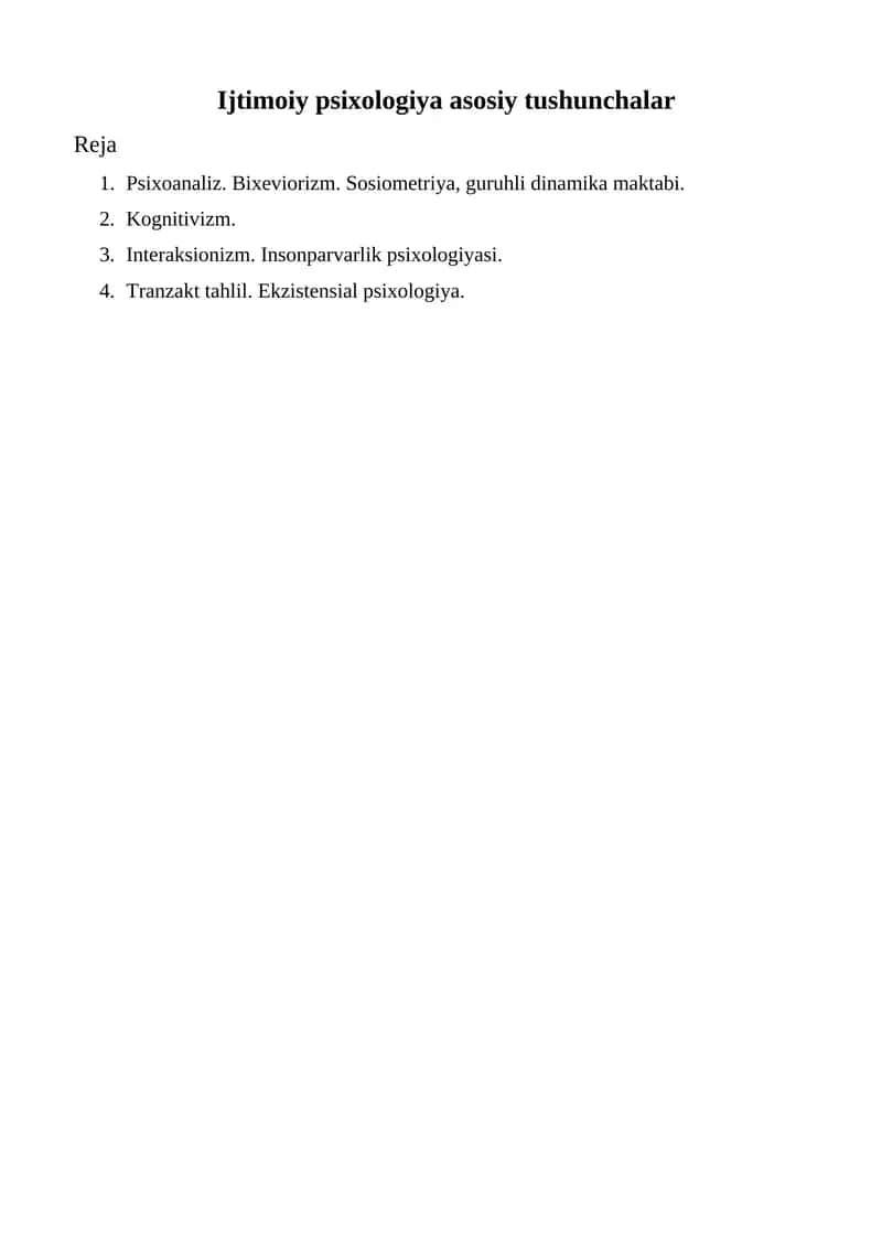Ijtimoiy psixologiya asosiy tushunchalar 1