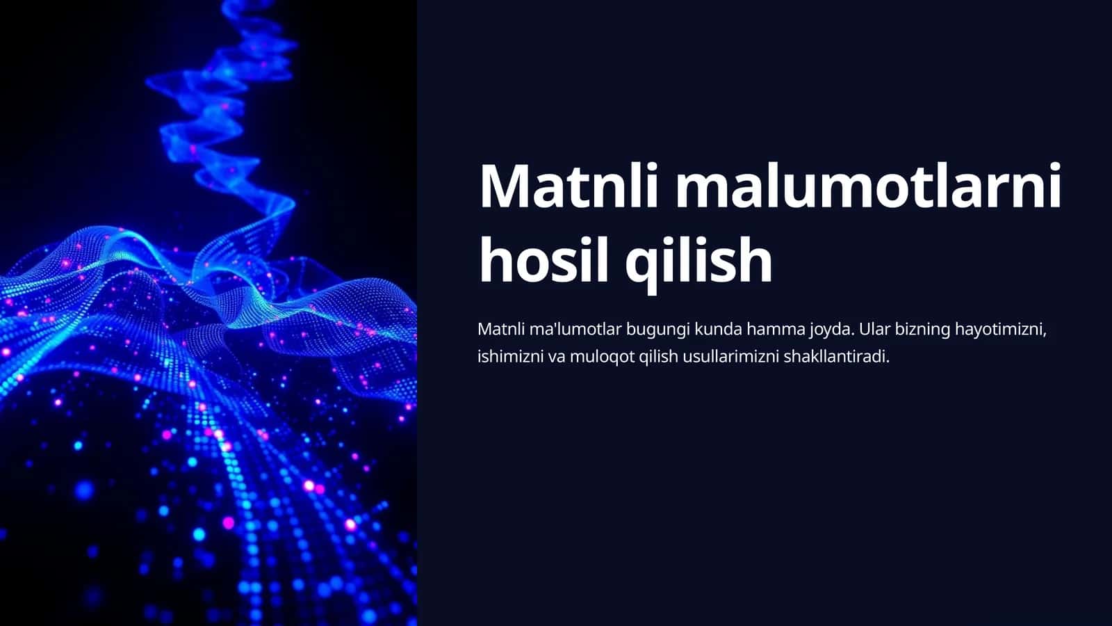 Matnli ma'lumotlar 1