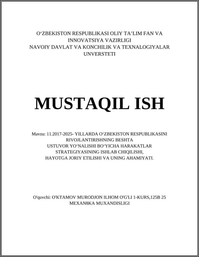 11.2017-2025- YILLARDA O‘ZBEKISTON RESPUBLIKASINI RIVOJLANTIRISHNING BESHTA 1