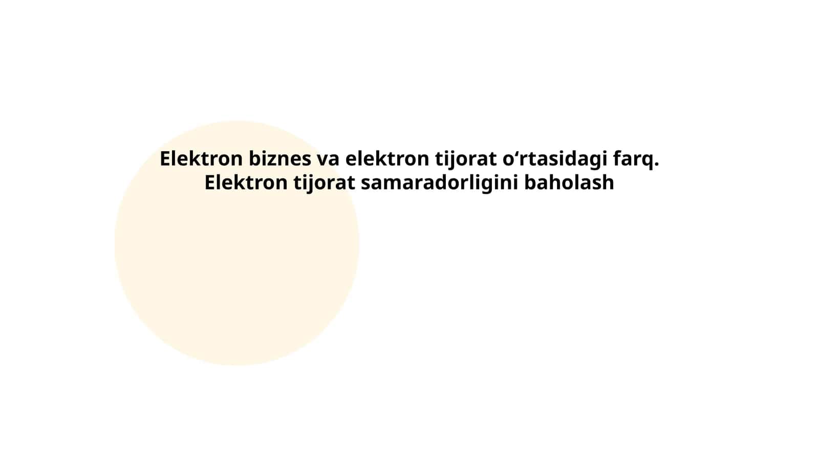 Elektron biznes va elektron tijorat farqi 1