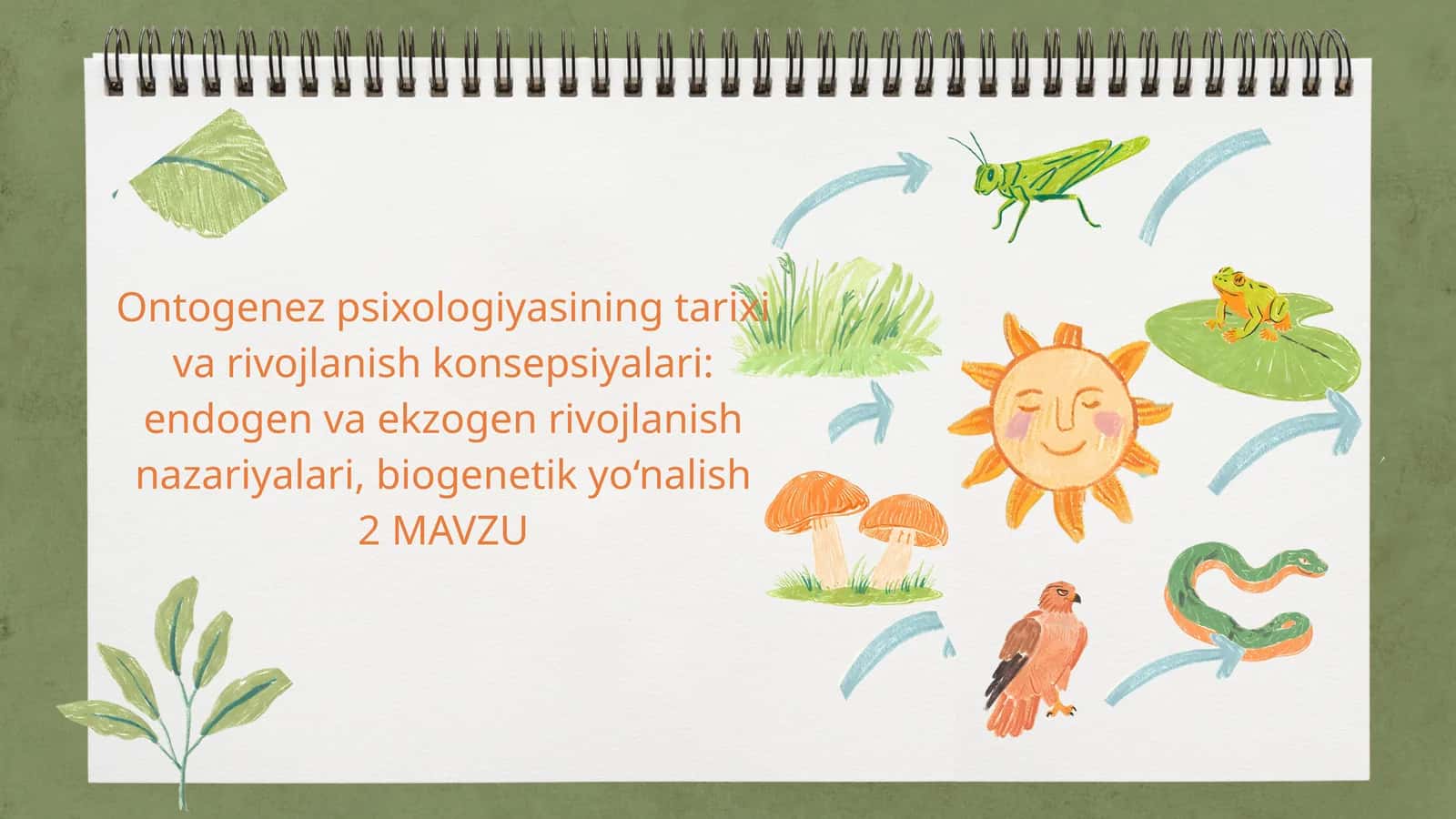 Ontogenez psixologiyasining tarixi va rivojlanish konsepsiyalari: endogen va ekzogen rivojlanish nazariyalari, biogenetik yo‘nalish 1