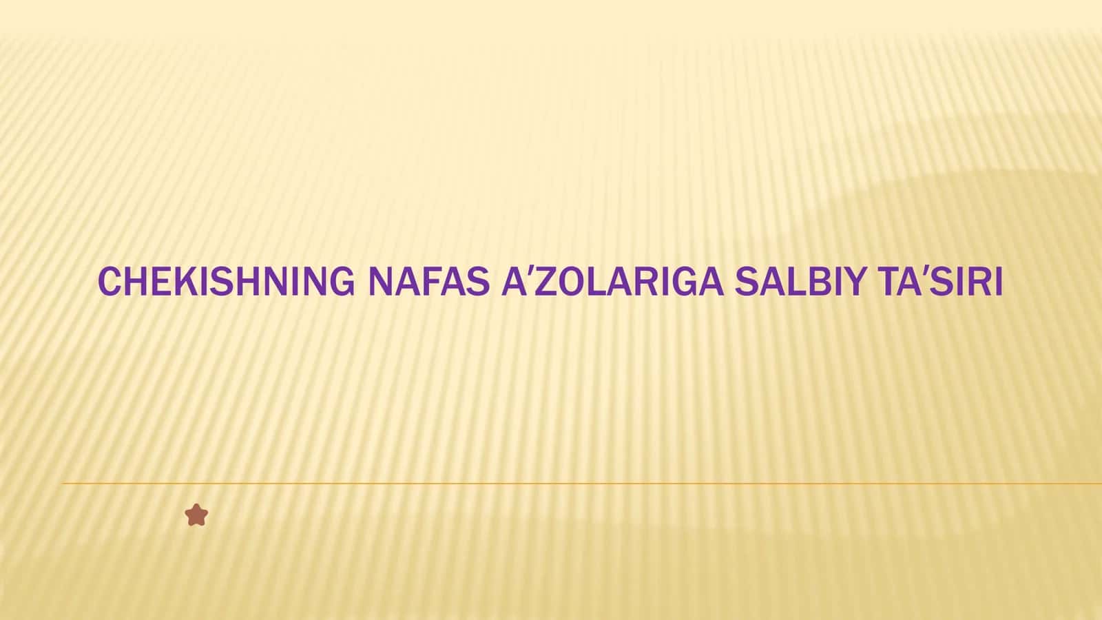 Chekishning nafasaʼzolariga salbiy taʼsiri 1
