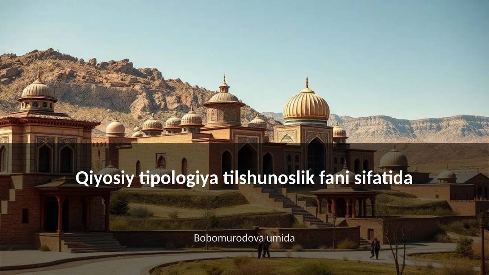 Qiyosiy tipologiya tilshunoslik fani sifatida 1