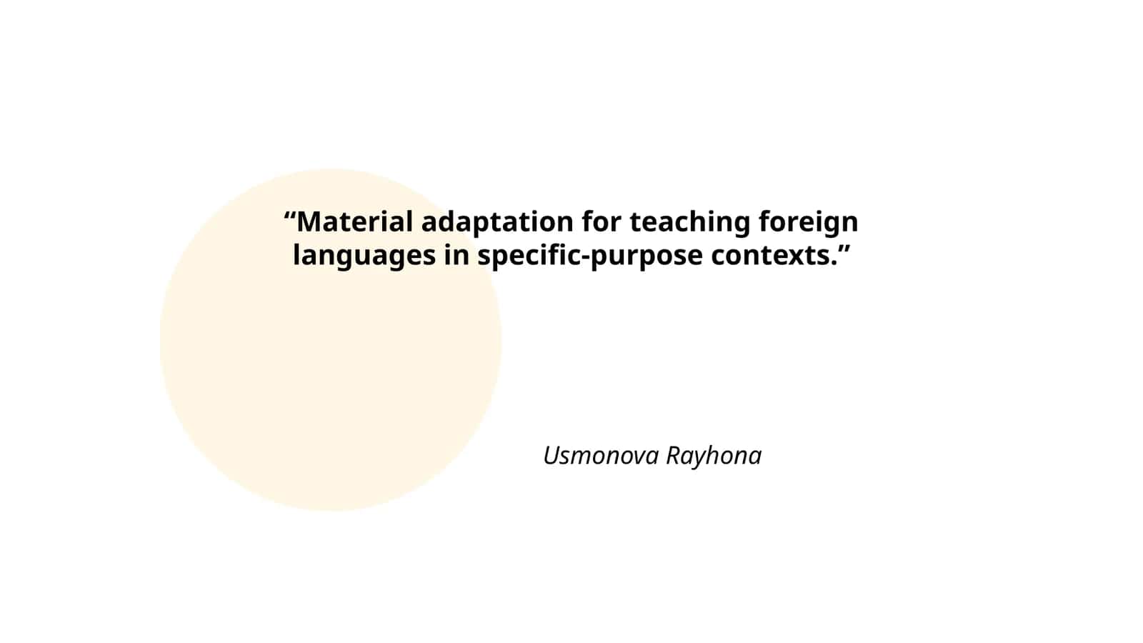Material adaptation for teaching foreign languages in specific-purpose contexts 1