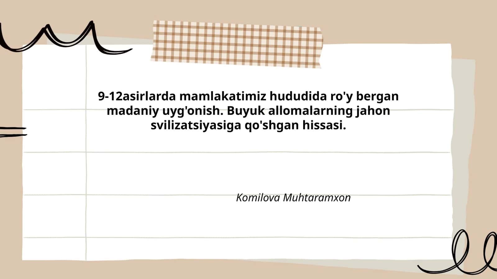 Temuriylar davridagi madaniy uyg'onish 1