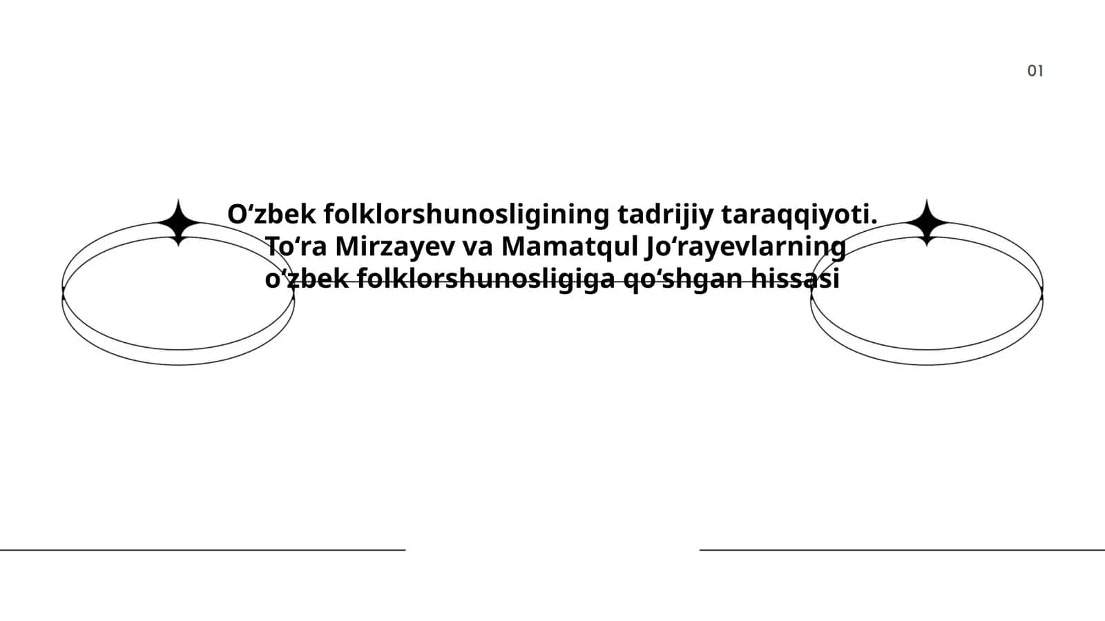 O‘zbek folklorshunosligining tadrijiy taraqqiyoti 1