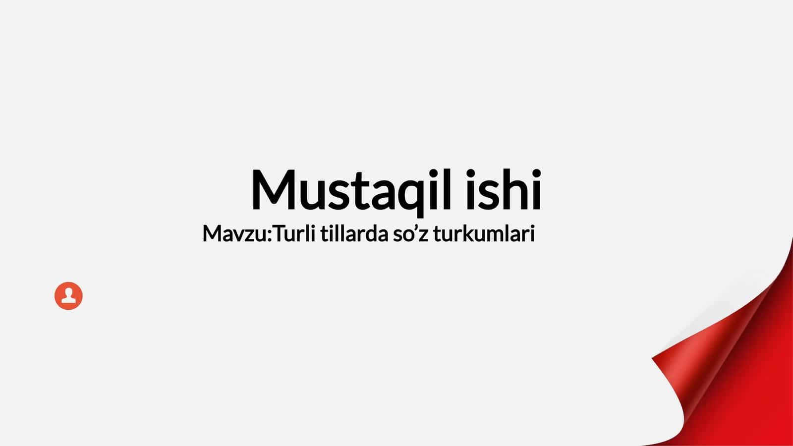 Turli tillarda so'z turkumlari 1