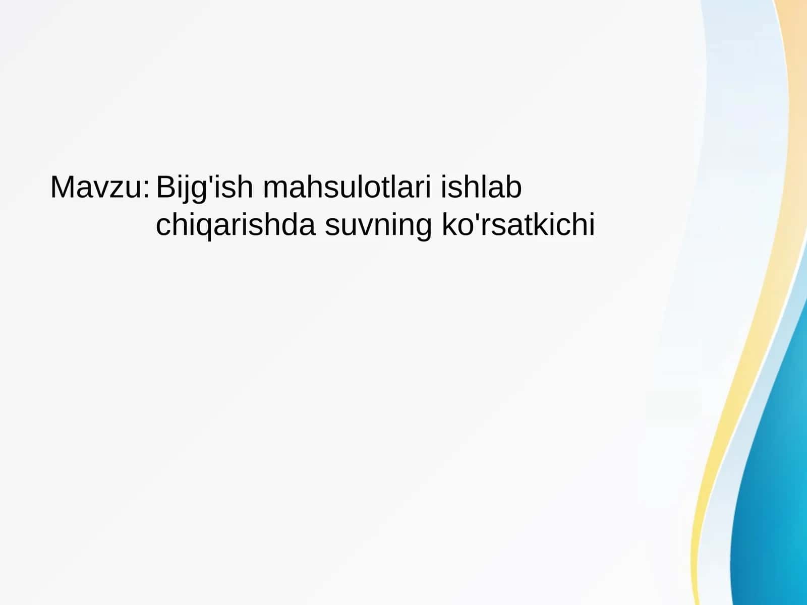 Bijg'ish mahsulotlari ishlab chiqarish 1